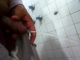 Straight Defy Pissing In Overturn Toilet